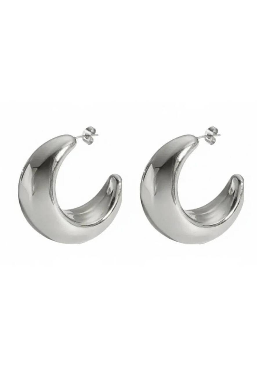 NEW ACCESSORY CONCIERGE women's carissa hoop in silver